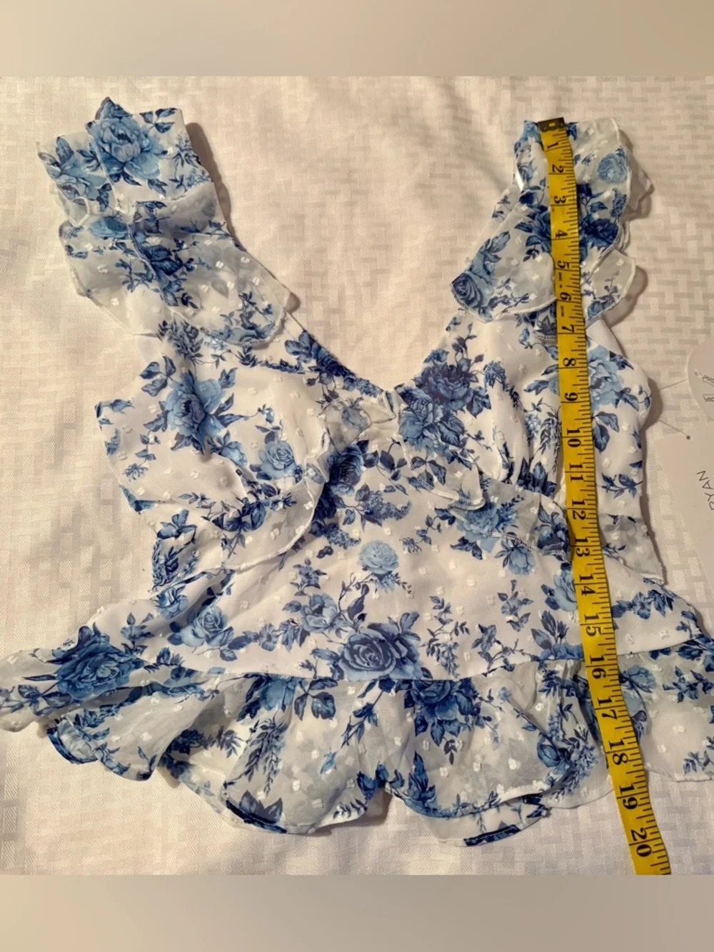 Dylan Ryan Blue Floral Ruffle Two-Piece Set - Picture 15 of 16